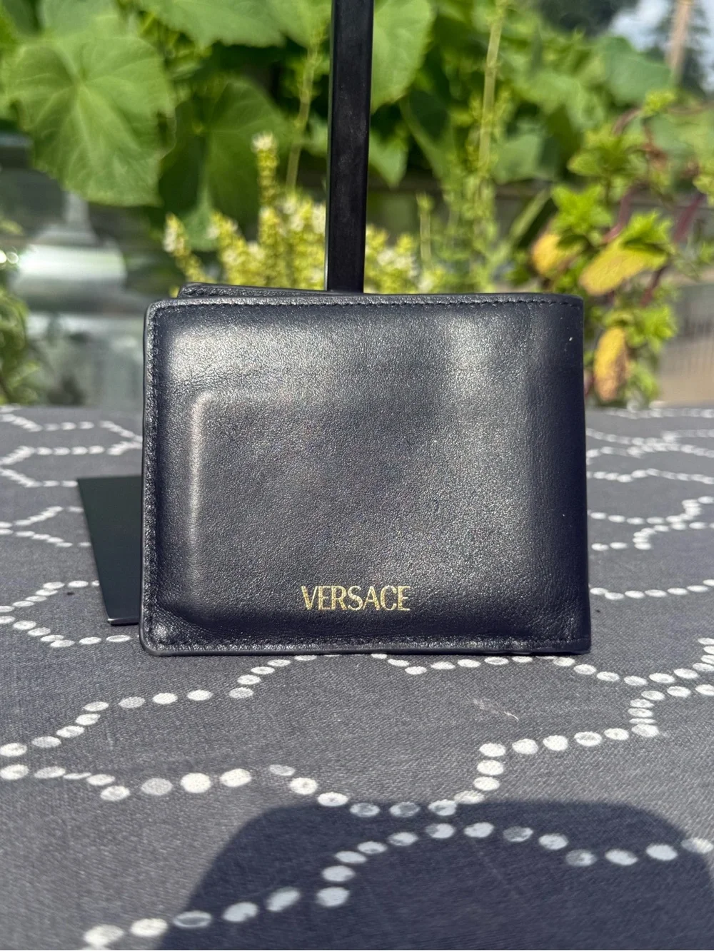 GUC Versace La Medusa Calf Leather Bifold Black Men's Wallet